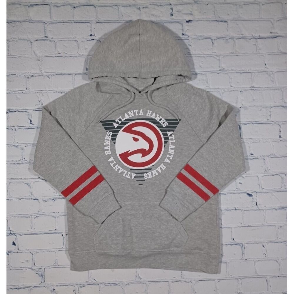 Atlanta‎ Hawks Hoodie Boys M Gray Pullover Sweatshirt NBA UNK